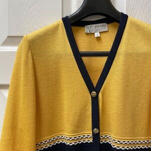 Vintage St. John Collection by Marie Gray Sz 8 Long Cardigan Santana Knit